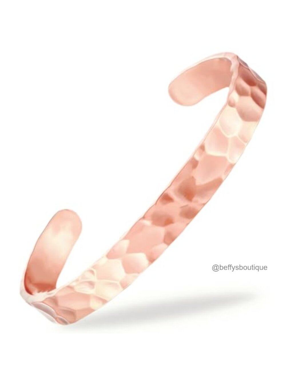 99% Pure Copper Hammered Cuff Bracelet Open Bangle Adjustable